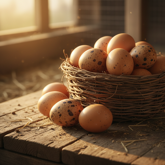 Oeufs frais de poules en paturage